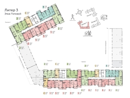 Продается 2-комнатная квартира ЖК Теплые края, литер 3, 56.45  м&sup2;, 6491750 рублей