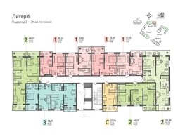 Продается 1-комнатная квартира ЖК Теплые края, литер 6, 34.14  м&sup2;, 4438200 рублей