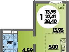Продается Студия ЖК Город у моря, литера 22, 28.4  м&sup2;, 6106000 рублей
