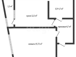 Продается 1-комнатная квартира Мачуги В.Н. ул, 39.2  м&sup2;, 5400000 рублей