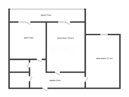 Продается 2-комнатная квартира Симферопольская ул, 47.1  м&sup2;, 6000000 рублей