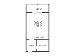 Продается Студия Шаляпина Ф.И. ул, 29.6  м&sup2;, 3400000 рублей