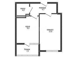 Продается 1-комнатная квартира Марины Цветаевой ул, 35.1  м&sup2;, 5200000 рублей