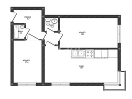 Продается 2-комнатная квартира Ивана Беличенко ул, 61  м&sup2;, 7350000 рублей