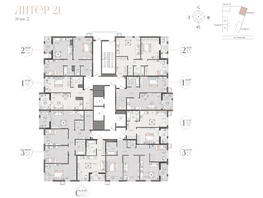 Продается 2-комнатная квартира ЖК Моренуар, литер 21, 62.13  м&sup2;, 11556180 рублей