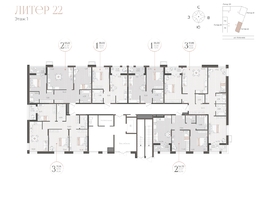 Продается 2-комнатная квартира ЖК Моренуар, литер 22, 54.33  м&sup2;, 10540020 рублей