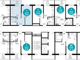 Продается 1-комнатная квартира ЖК Флора, 4 этап, 34  м&sup2;, 14865832 рублей