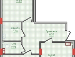 Продается 2-комнатная квартира ЖК Суворов, дом 1, 71.4 м², 7175700 рублей