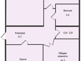 Продается 2-комнатная квартира ЖК Кислород, 1 очередь, 76.7  м², 8283600 рублей