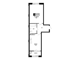 Продается 1-комнатная квартира ЖК Резиденция СОФИ, 47.9  м², 4837900 рублей