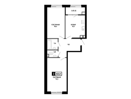 Продается 2-комнатная квартира ЖК Резиденция СОФИ, 62.2 м², 6282200 рублей