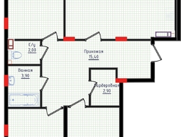 Продается 3-комнатная квартира ЖК Суворов, дом 6, 97.2  м², 9817200 рублей