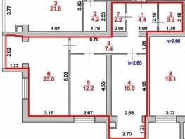 Продается 2-комнатная квартира Волкова ул, 69  м&sup2;, 6500000 рублей