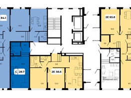 Продается 2-комнатная квартира ЖК НОРД, корпус 17, 56.6  м², 6565600 рублей