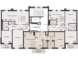 Продается 2-комнатная квартира ЖК Дом-резиденция Собрание, 66.75  м&sup2;, 46725000 рублей
