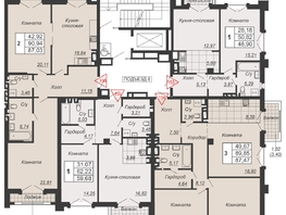 Продается 1-комнатная квартира ЖК Дом-резиденция Собрание, 48.9  м&sup2;, 28606500 рублей