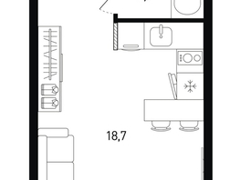 Продается Студия ЖК 5 элемент Аске, лит 5-11 стр.1, сек.1,2,3,4, 22.9  м&sup2;, 4389930 рублей