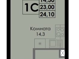 Продается Студия ЖК Ботаника, дом 1, 24.1  м&sup2;, 3133000 рублей