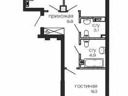 Продается 2-комнатная квартира ЖК Театрал, 70  м&sup2;, 17010000 рублей