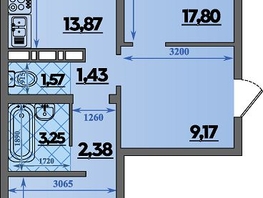 Продается 2-комнатная квартира ЖК Суворовский, литера 5, 64.53  м&sup2;, 7901762 рублей
