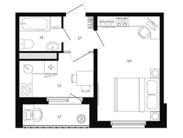 Продается 1-комнатная квартира ЖК Левенцовка Парк, лит 8-11 стр.1, сек.1,2,3, 32.1  м&sup2;, 4480936 рублей
