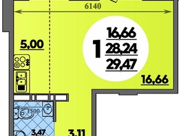 Продается Студия ЖК Суворовский, литера 23, 29.47  м&sup2;, 4167192 рублей