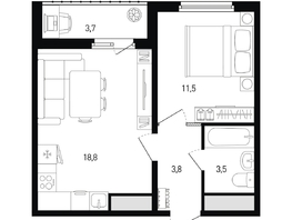 Продается 1-комнатная квартира Ткачева ул, 39.5  м&sup2;, 4988060 рублей