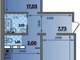 Продается 2-комнатная квартира ЖК Суворовский, литера 23, 64.96  м&sup2;, 7432096 рублей