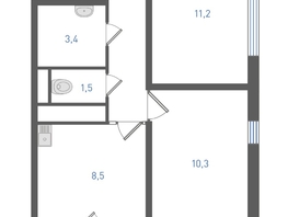 Продается 2-комнатная квартира ЖК Левенцовка Парк, литер 8-14, 44.1  м&sup2;, 5389020 рублей