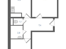 Продается 2-комнатная квартира ЖК Левенцовка Парк, литер 8-14, 52.4  м&sup2;, 7833800 рублей