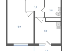 Продается 1-комнатная квартира ЖК Левенцовка Парк, литер 8-14, 32.6  м&sup2;, 5180140 рублей