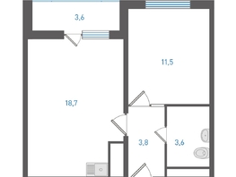Продается 1-комнатная квартира ЖК Левенцовка Парк, литер 8-14, 40.4  м&sup2;, 6152920 рублей