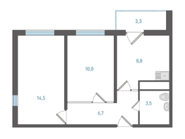Продается 2-комнатная квартира ЖК Левенцовка Парк, литер 8-14, 46.6  м&sup2;, 7064560 рублей