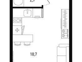 Продается Студия ЖК 5 элемент Аске, лит 5-11 стр.1, сек.1,2,3,4, 22.9  м&sup2;, 4481530 рублей
