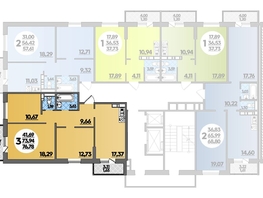 Продается 3-комнатная квартира ЖК Суворовский, литера 01, 76.78  м², 9083074 рублей