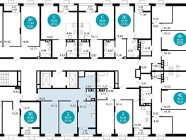 Продается 2-комнатная квартира ЖК 1799, литера 2.3, 67.79  м², 12059841 рублей