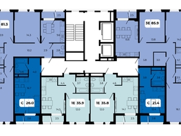 Продается 3-комнатная квартира ЖК Норд-Премьер, корпус 17, 81.3  м², 9512100 рублей