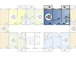 Продается 2-комнатная квартира ЖК Суворовский, литера 01, 54.97  м², 6330435 рублей