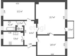 Продается 3-комнатная квартира Соборный пер, 68  м², 6100000 рублей