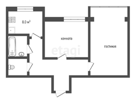 Продается 2-комнатная квартира Ворошиловский пр-кт, 46  м², 8100000 рублей