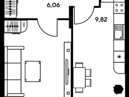 Продается Студия ЖК Гринсайд, 3.1-3.4, 30.41  м², 6850000 рублей