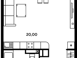 Продается Студия ЖК Гринсайд, 4.1-4.3, 32.17  м², 7240000 рублей