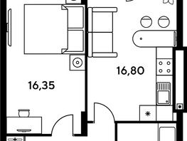 Продается 2-комнатная квартира ЖК Сезоны, 48.55  м², 6390000 рублей