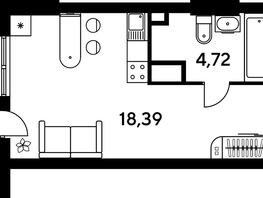 Продается Студия ЖК Малина Парк, дом 4, 25.22  м², 3820000 рублей