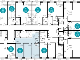 Продается 2-комнатная квартира ЖК 1799, литера 2.1, 67.7  м², 12172460 рублей