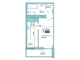 Продается 1-комнатная квартира ЖК Семейный, 28.48  м², 2848000 рублей