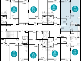 Продается 2-комнатная квартира ЖК 1799, литера 2.1, 61.95  м², 10816470 рублей