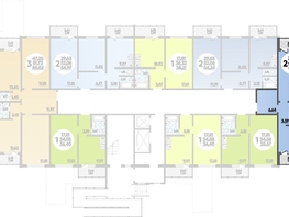 Продается 2-комнатная квартира ЖК Платовский, литер 21, 43.81  м², 4880434 рублей