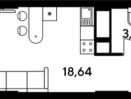 Продается Студия ЖК Малина Парк, дом 4, 24.01  м², 3670000 рублей