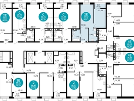 Продается 2-комнатная квартира ЖК 1799, литера 2.1, 43.47  м², 9728586 рублей